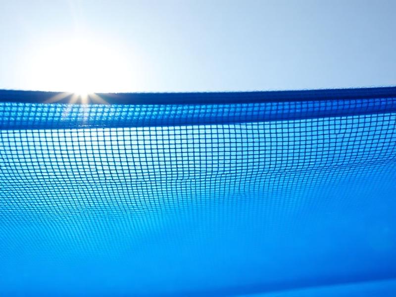 Close-up of knitted shade fabric mesh