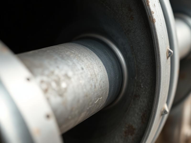 Close-up of galvanized steel tubing